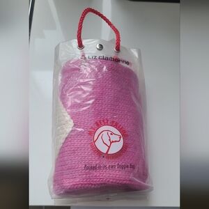 BRAND NEW Liz Claiborne Pink Knit Doggie Sweater